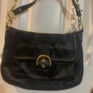 Coach Campbell Black Leather Small Crossbody